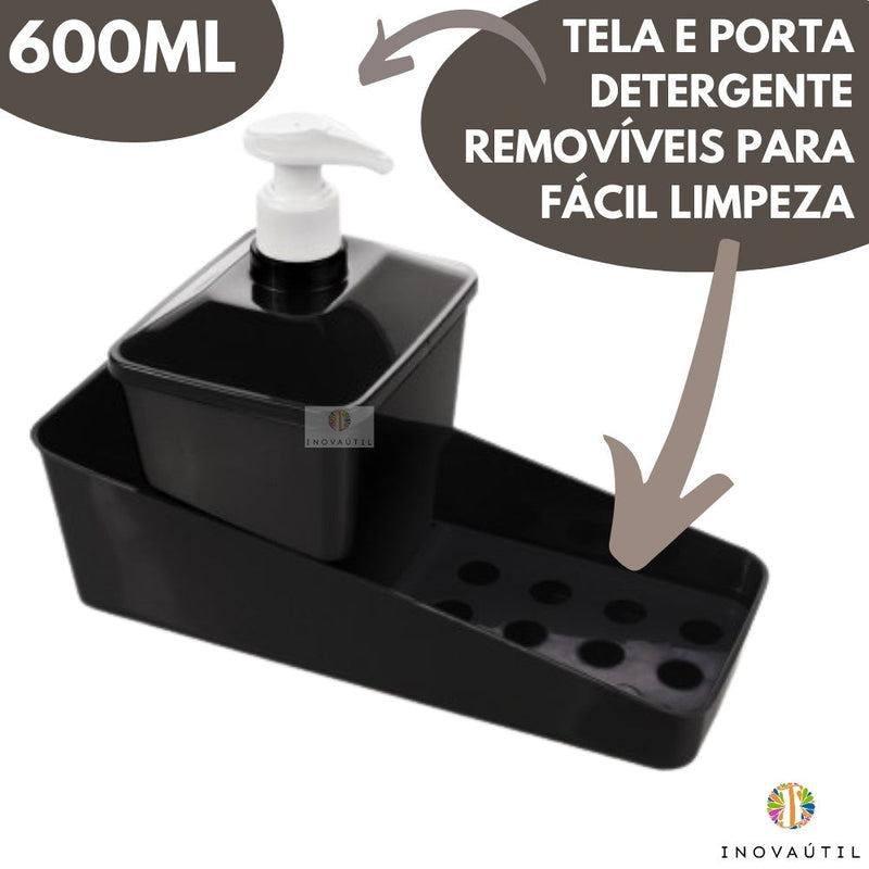 Kit Pia Cozinha Lixeira e Dispenser Porta Detergente 3 em 1 (vendido avulso ou em kit)
